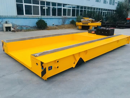 Yellow AGV Transfer Cart High Running Accuracy For Factory Automation