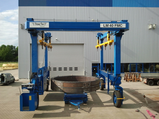 Safety Overload Limiter Rubber Tired Gantry Crane 80 Ton Easy Operation