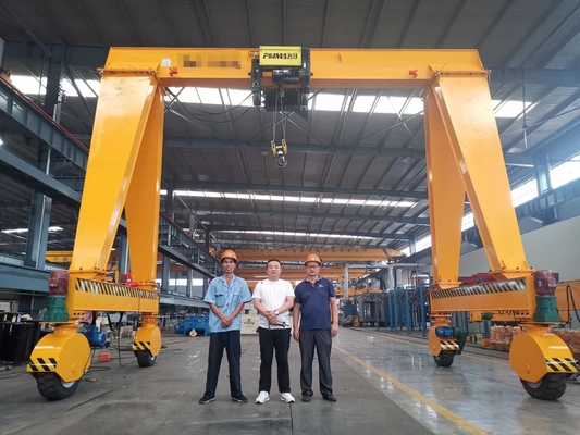 80t Lifting Capacity Rubber Tyred Gantry Crane 380VAC 50HZ Power Supply