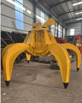 High Efficiency Hydraulic System Crane Grab Bucket For Scrap Steel Easy To Handle