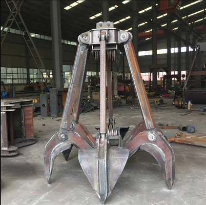1.5T - 50T Electric Hydraulic Grab Bucket Double Flap Wood Grapple 7.5Kw ~ 55Kw