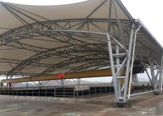High Strength Flexible Landfills Steel Structure Canopy With SGS Certification