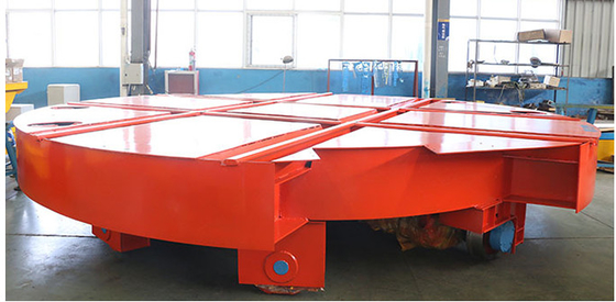 CE/ISO/SGS Certified Electric Turntable Transfer Cart For Factories Warehouses