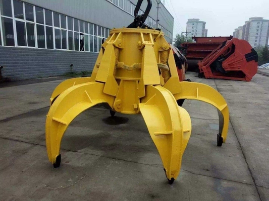 High Efficiency Hydraulic System Crane Grab Bucket For Scrap Steel Easy To Handle