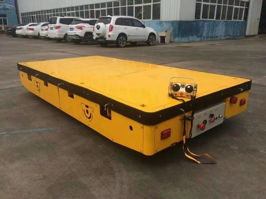 Railless Omnidirectional Transfer Trolley Solid PU Tire Multiple Safety Protection For Factory Indoor Outdoor Material Transport
