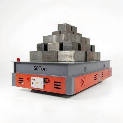 Heavy Duty Rubber Wheel Transfer Cart Battery Driven Trackless Transfer Cart For Plant Internal Material Conveying