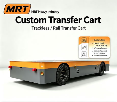 Battery Driven Trackless Transfer Cart Heavy Steel Structure For Factory Workshop Material Handling