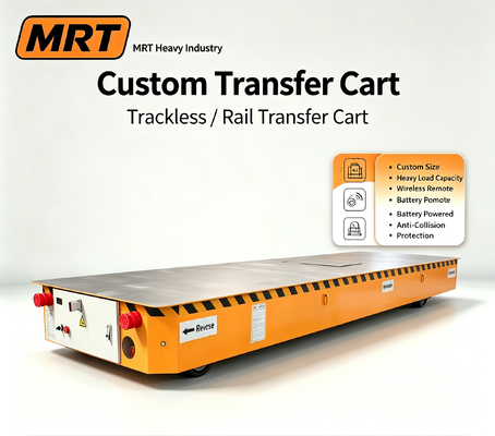 Industrial Battery Trackless Transfer Cart Maneuverable Rubber Wheel Transfer Cart For Workshop Material Transfer Work