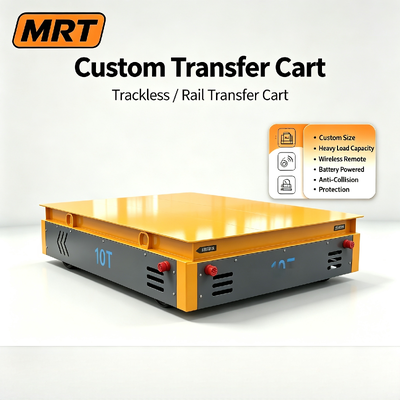 Flexible Electric Trackless Transfer Cart Stable Rubber Wheel Transfer Cart For Indoor And Outdoor Factory Material Handling