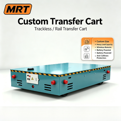 Custom Trackless Transfer Cart Thickened Steel Plate Safe Operation For Manufacturing Site Logistics Work