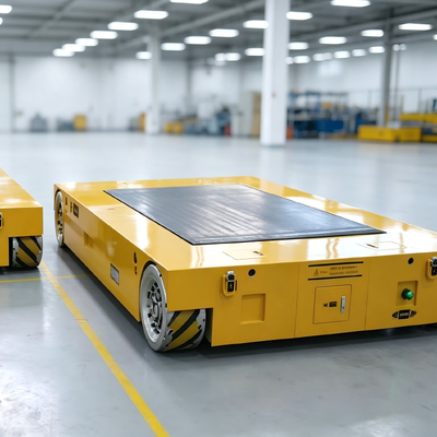Trackless Transfer Cart Anti‑Abrasion Rubber Wheel Battery Operated For Factory Material Transfer Task