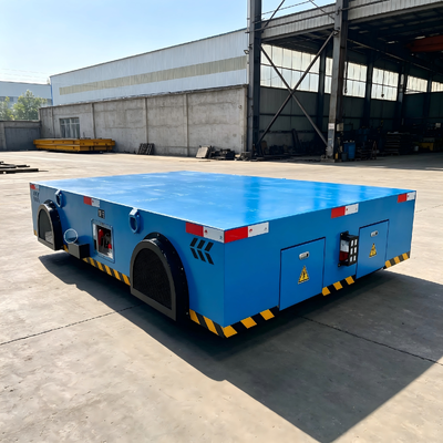 Trackless Transfer Cart Anti‑Abrasion Rubber Wheel Battery Operated For Factory Material Transfer Task