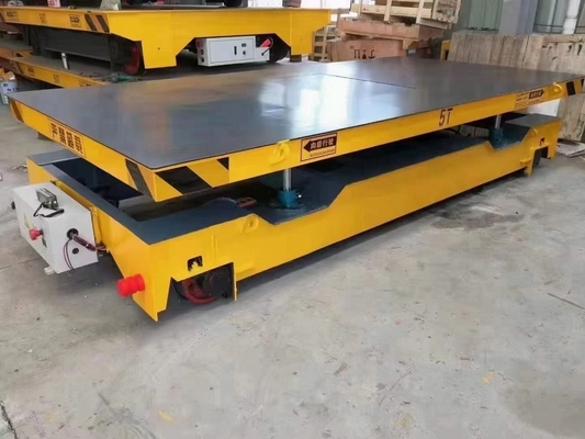High Speed 0-20m/Min Rail Transfer Cart With Remote Control Emergency Stop