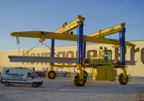 100T Rubber Tyre Mounted Gantry Crane With ISO CE SGS Certification