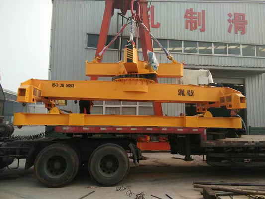 20ft 40ft Container Crane Spreader Rail Mounted Q235B Frame Material