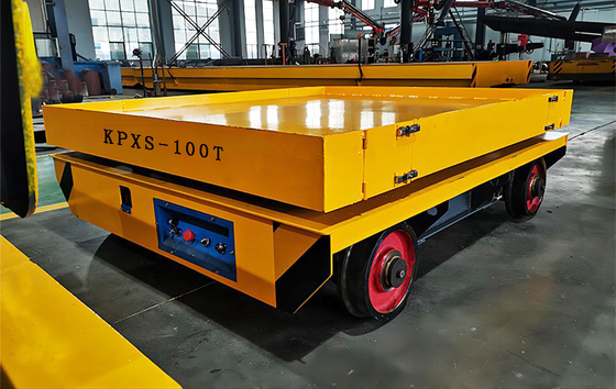 Bidirectional Workshop Flat Transfer Cart Industrial Transfer Trolley 40ton Loading