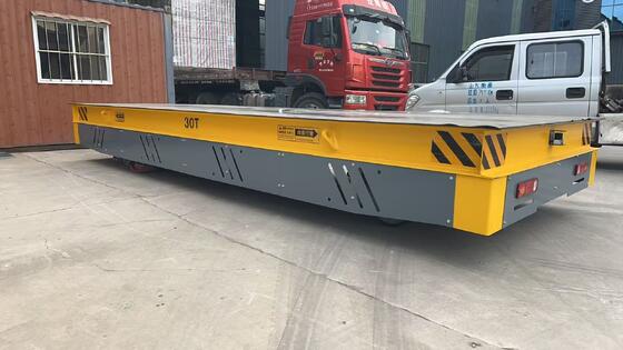 Heavy Duty Rubber Wheel Transfer Cart Battery Driven Trackless Transfer Cart For Plant Internal Material Conveying