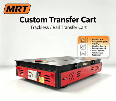 Customizable Trackless Transfer Cart Robust Rubber Wheel Transfer Cart For Various Industrial Material Transportation Scenarios