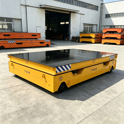 Electric Trackless Transfer Cart Wear Resistant Rubber Wheel Wireless Remote Control For Workshop Material Handling