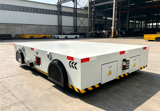 Trackless Transfer Cart Anti‑Abrasion Rubber Wheel Battery Operated For Factory Material Transfer Task
